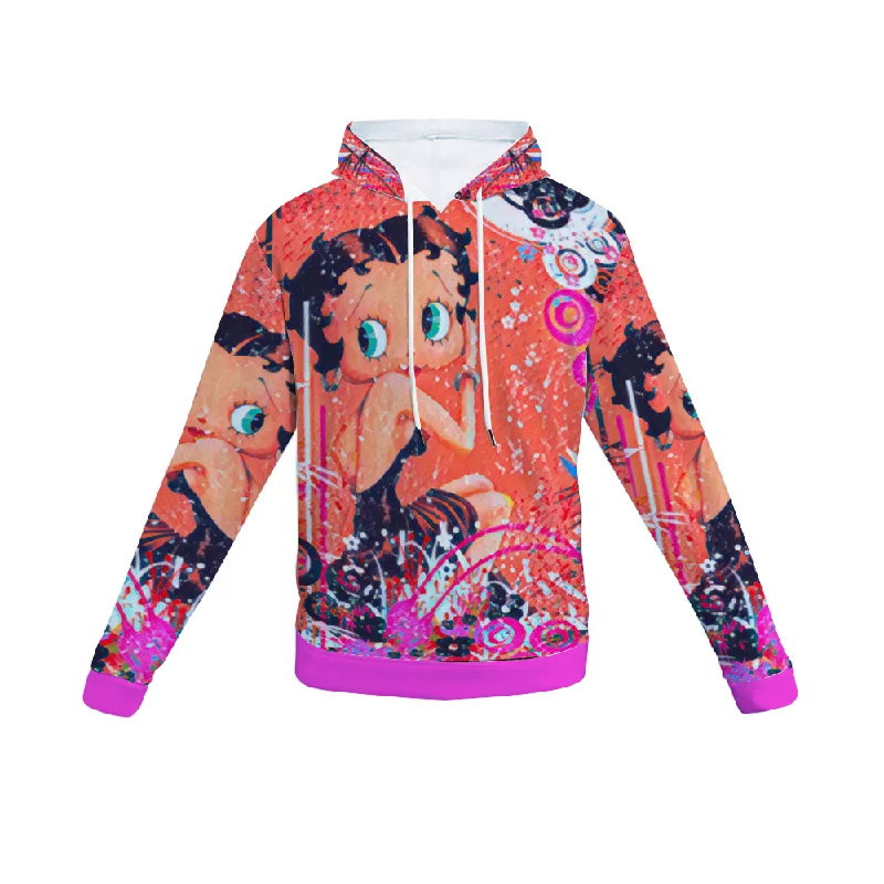 Customizable Unisex All Over Print Plush Hoodies with Pockets