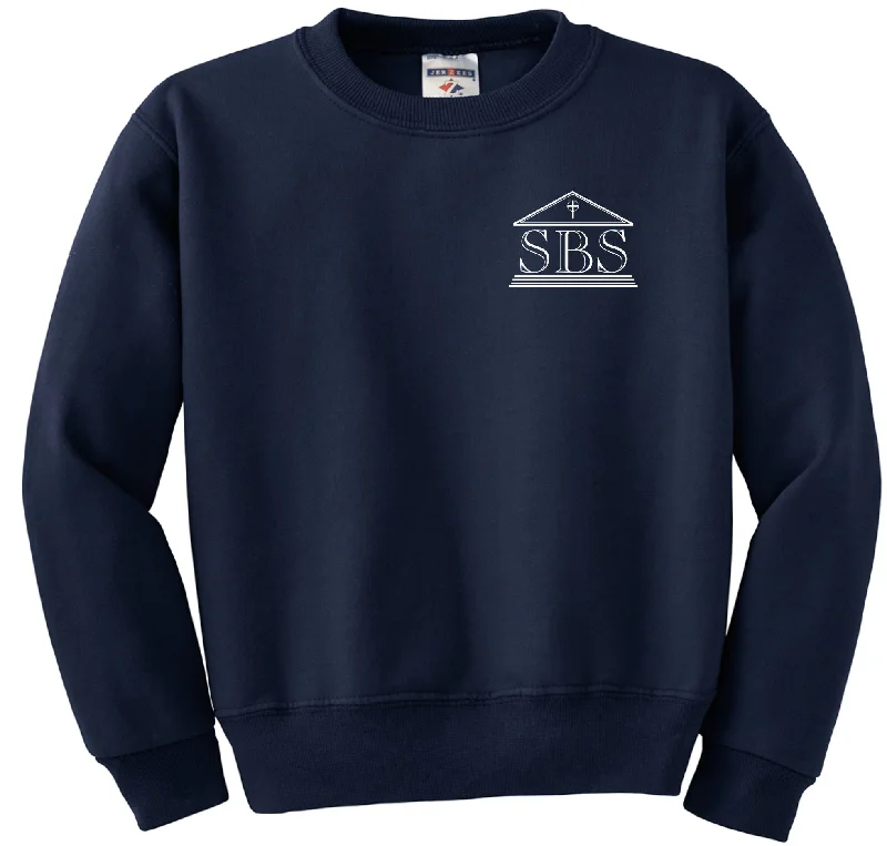 SBS Navy Blue Heavy Weight Sweatshirt with logo