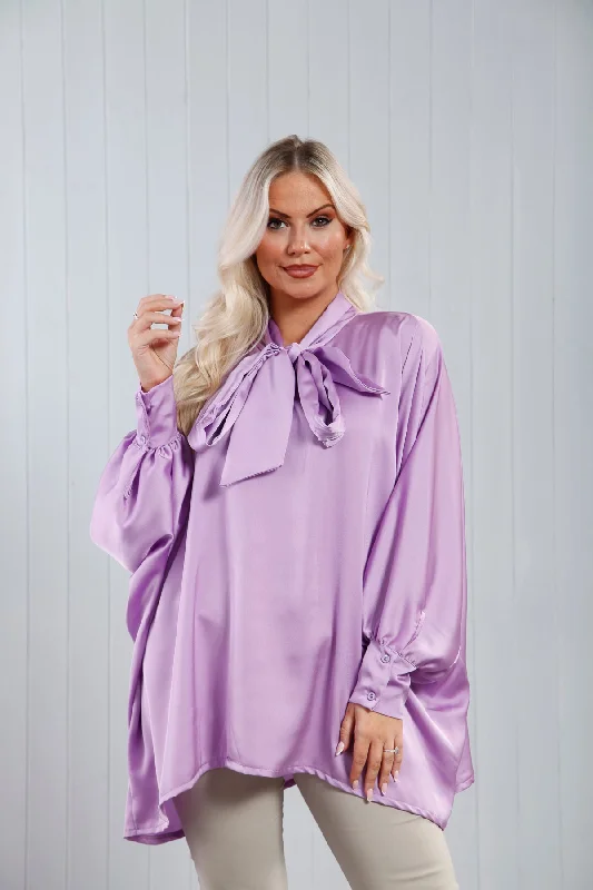 Bailey Bow Blouse Lilac