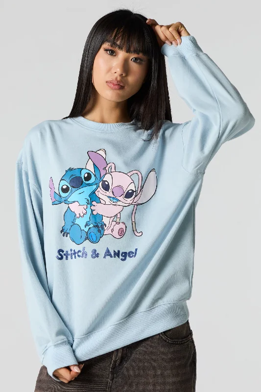 Sparkle Cartoon Graphic Fleece Sweatshirt