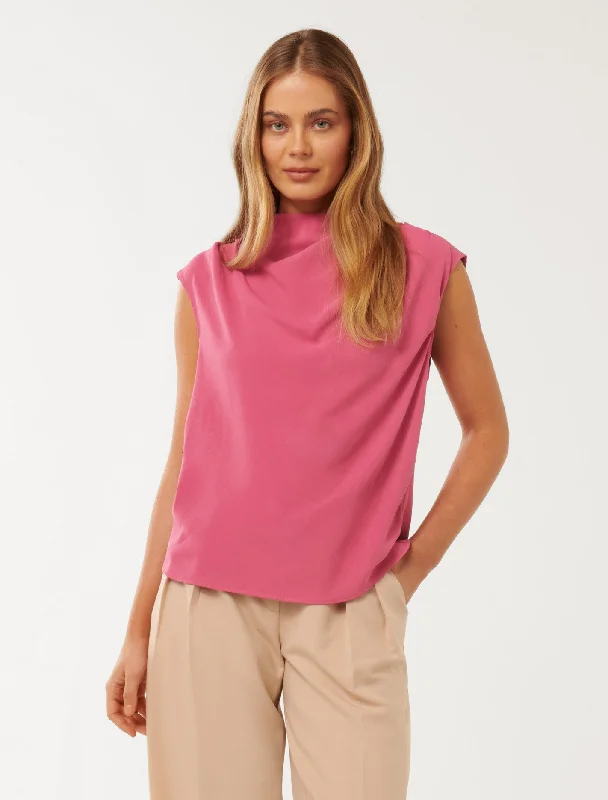 Jess Drape Neck Blouse