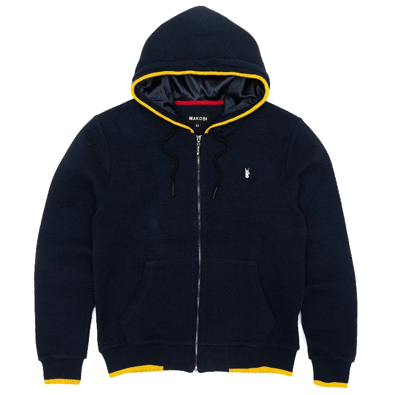 M4432 Amalfi Knit Hoodie - Navy