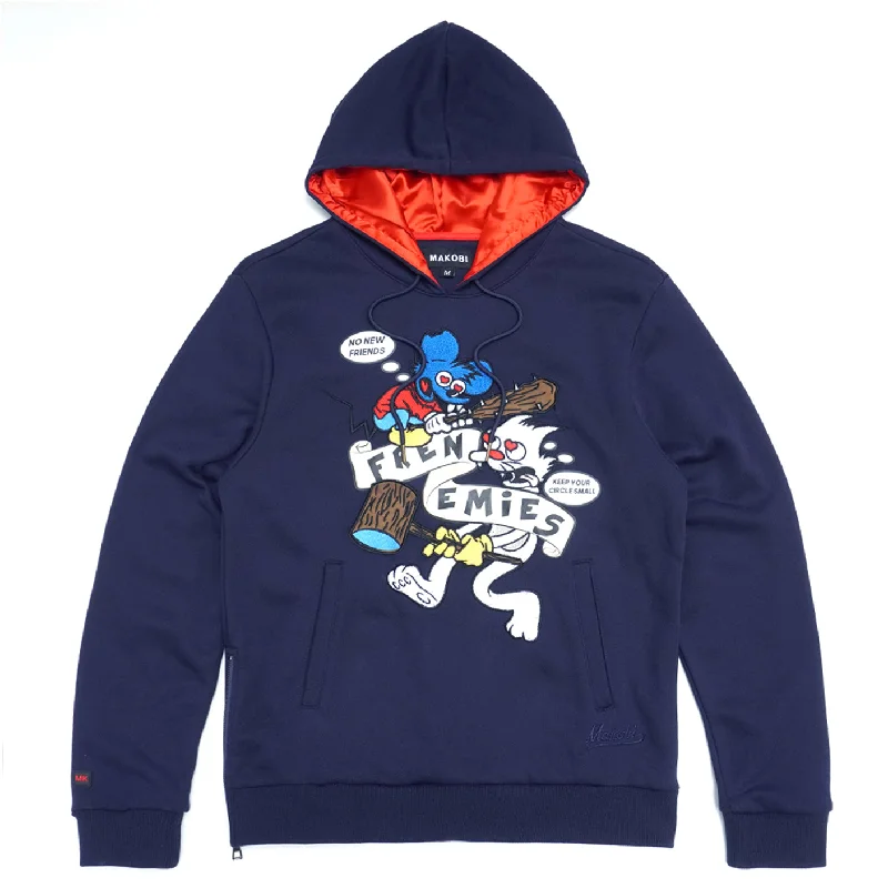 M4261 Frenemies Fleece Hoodie - Navy