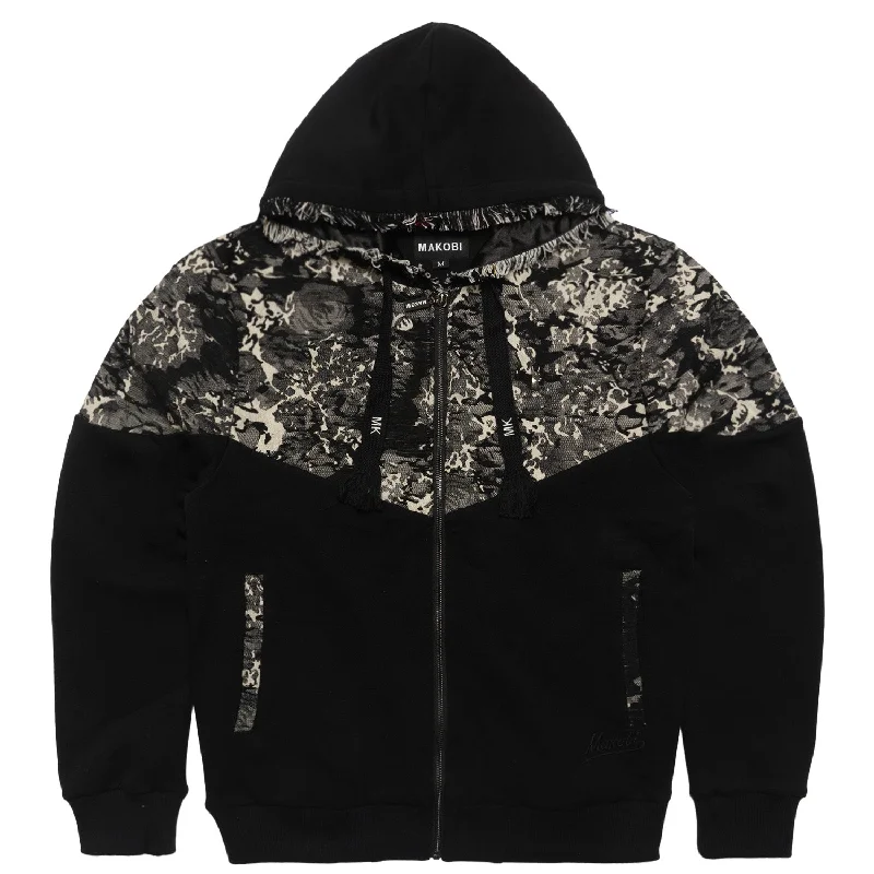 M4296 Veroma Tapestry Hoodie - Black