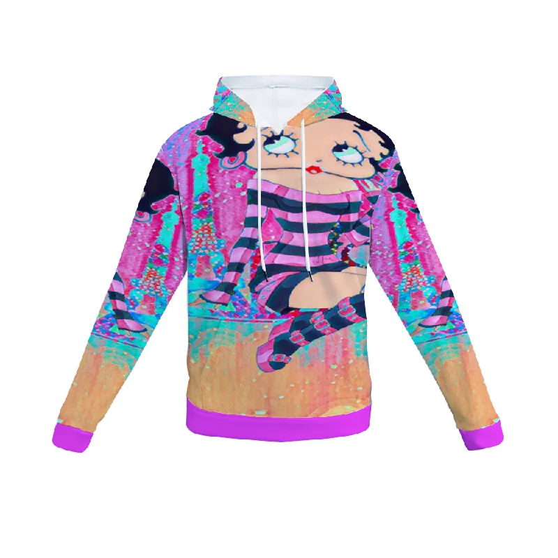 Customizable Unisex All Over Print Plush Hoodies with Pockets