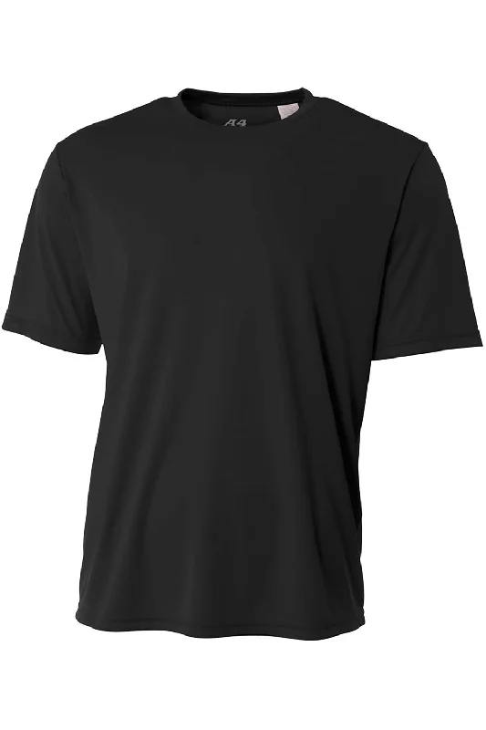 A4 Youth Performance Moisture Wicking Short Sleeve Crewneck T-Shirt - Black