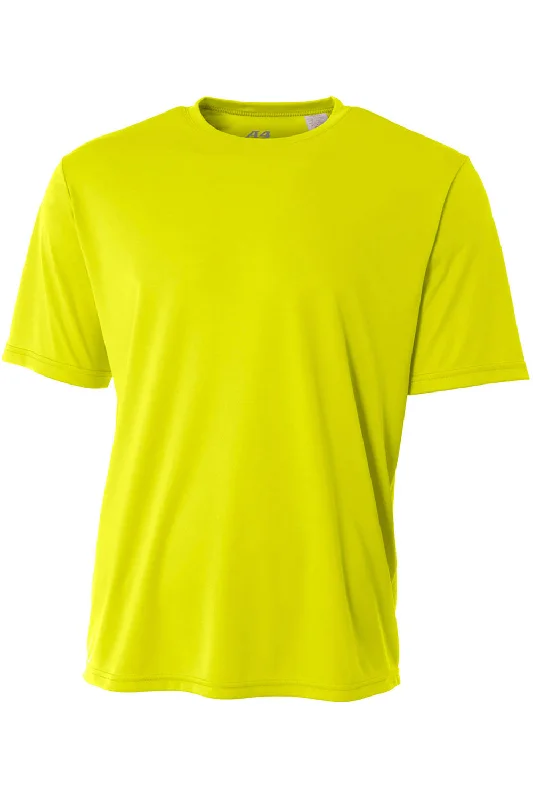 A4 Youth Performance Moisture Wicking Short Sleeve Crewneck T-Shirt - Safety Yellow