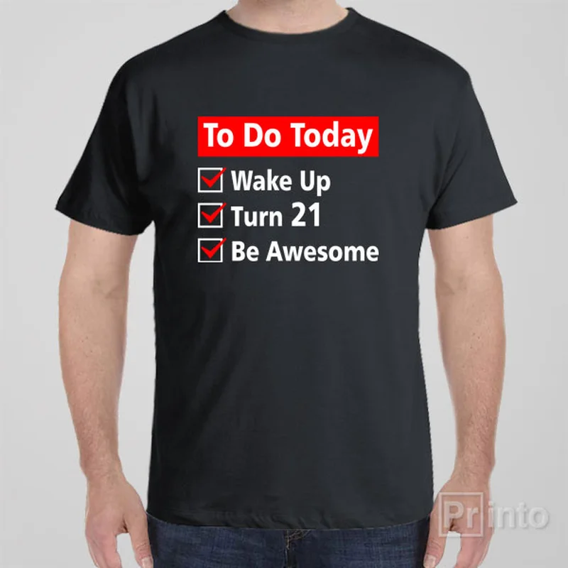 Checklist 21st Birthday - T-shirt