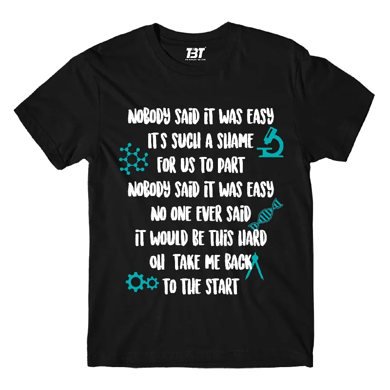 Coldplay T shirt - The Scientist Typography