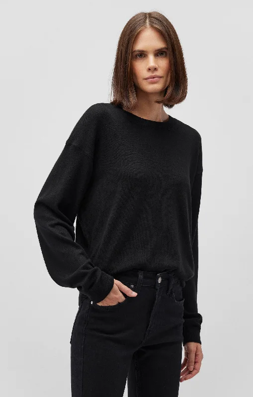 CREW NECK SWEATER IN BLACK