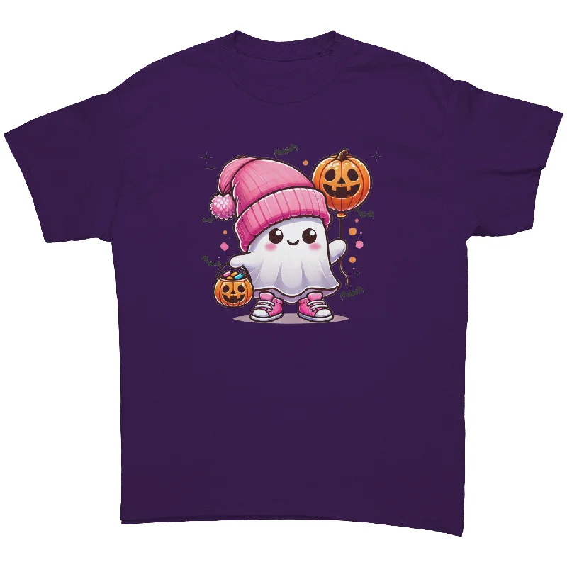 Cute Pink Hat Ghost Halloween Unisex T-Shirt