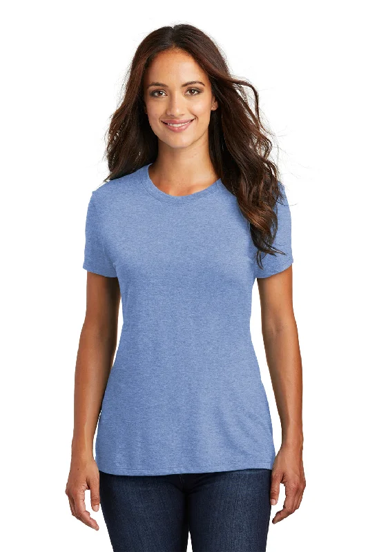 District Womens Perfect Tri Short Sleeve Crewneck T-Shirt - Maritime Blue Frost