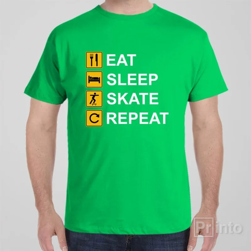 Eat Sleep Skate Repeat - T-shirt