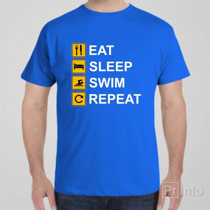 Eat Sleep Swim Repeat - T-shirt