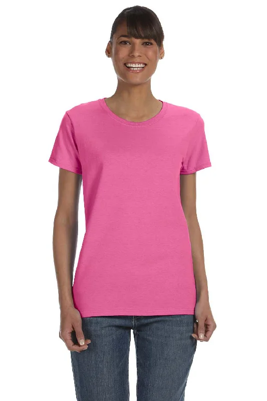 Gildan Womens Short Sleeve Crewneck T-Shirt - Azalea Pink