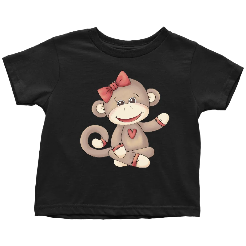 GIRL SOCK MONKEY Toddler T-Shirt