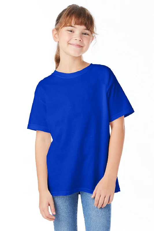 Hanes Youth ComfortSoft Short Sleeve Crewneck T-Shirt - Athletic Royal Blue