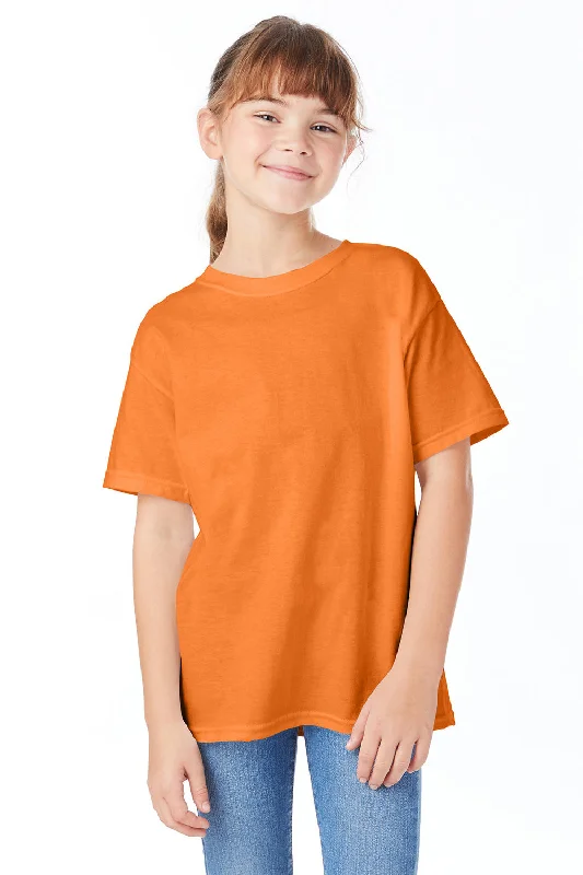 Hanes Youth ComfortSoft Short Sleeve Crewneck T-Shirt - Tennessee Orange