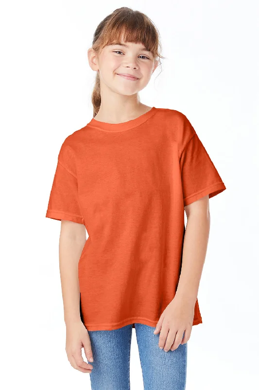 Hanes Youth ComfortSoft Short Sleeve Crewneck T-Shirt - Texas Orange