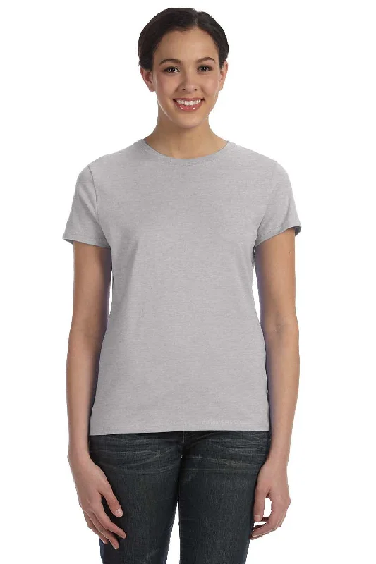 Hanes Womens Nano-T Short Sleeve Crewneck T-Shirt - Light Steel Grey