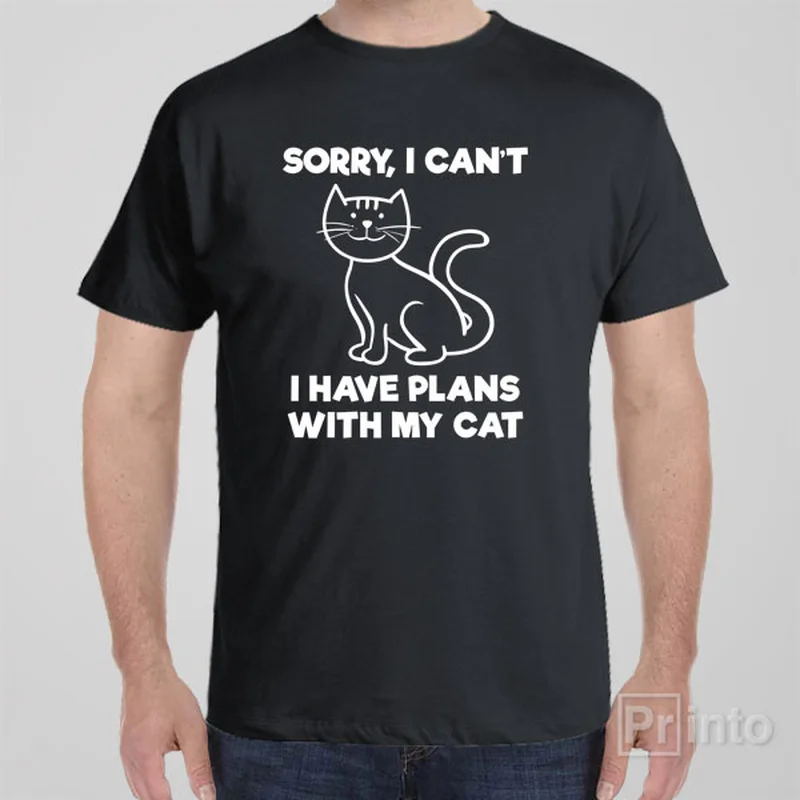 I have plans with my cat - T-shirt