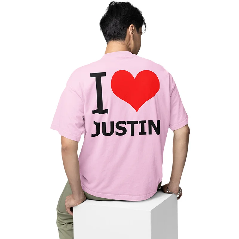 Justin Bieber Oversized T shirt - I Love Justin