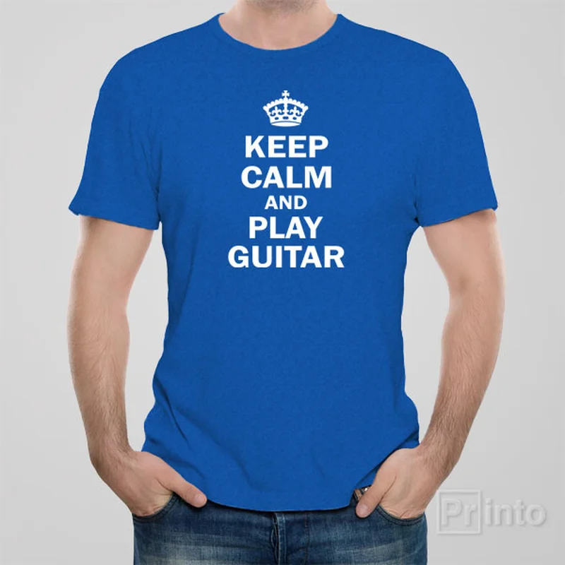 Keep calm and play guitar - T-shirt