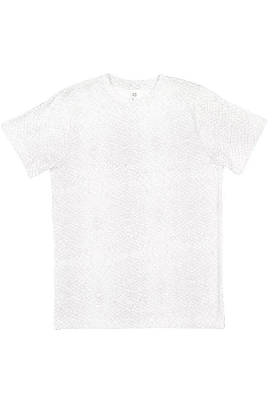 LAT Youth Fine Jersey Short Sleeve Crewneck T-Shirt - White Reptile