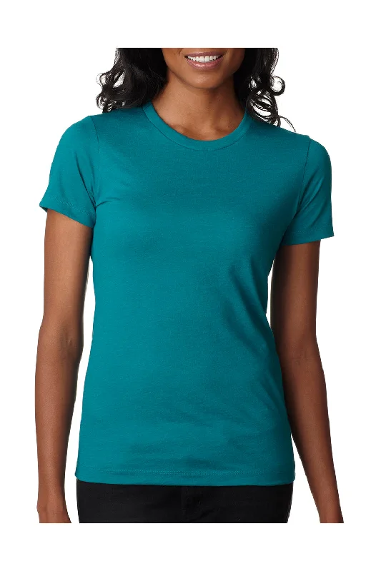 Next Level Womens CVC Jersey Short Sleeve Crewneck T-Shirt - Teal Green