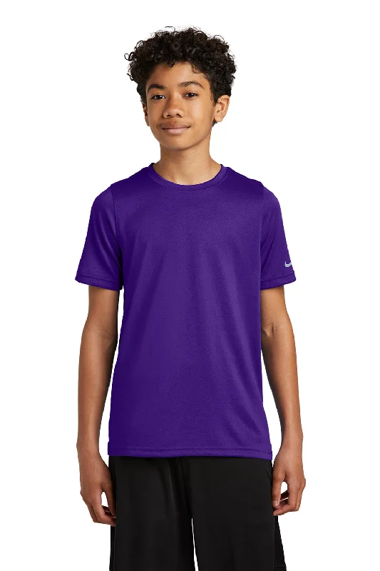 Nike Youth rLegend Dri-Fit Moisture Wicking Short Sleeve Crewneck T-Shirt - Court Purple