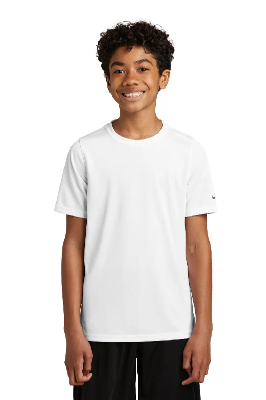 Nike Youth rLegend Dri-Fit Moisture Wicking Short Sleeve Crewneck T-Shirt - White