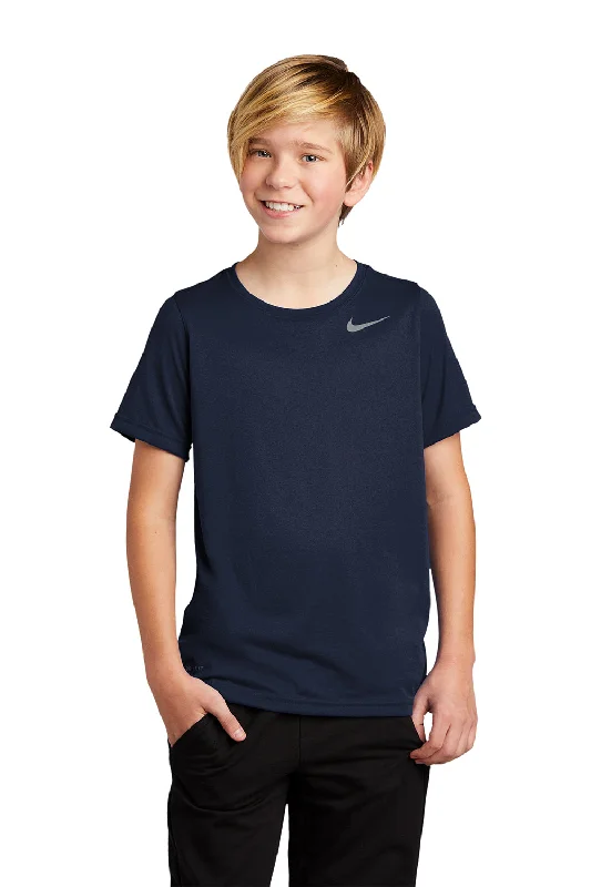 Nike Youth Team rLegend Dri-Fit Moisture Wicking Short Sleeve Crewneck T-Shirt - College Navy Blue