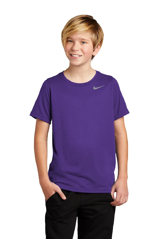 Nike Youth Team rLegend Dri-Fit Moisture Wicking Short Sleeve Crewneck T-Shirt - Court Purple