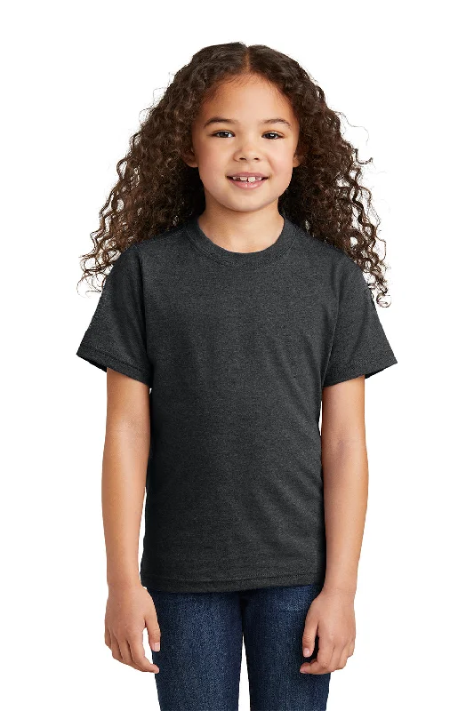 Port & Company Youth Short Sleeve Crewneck T-Shirt - Heather Black