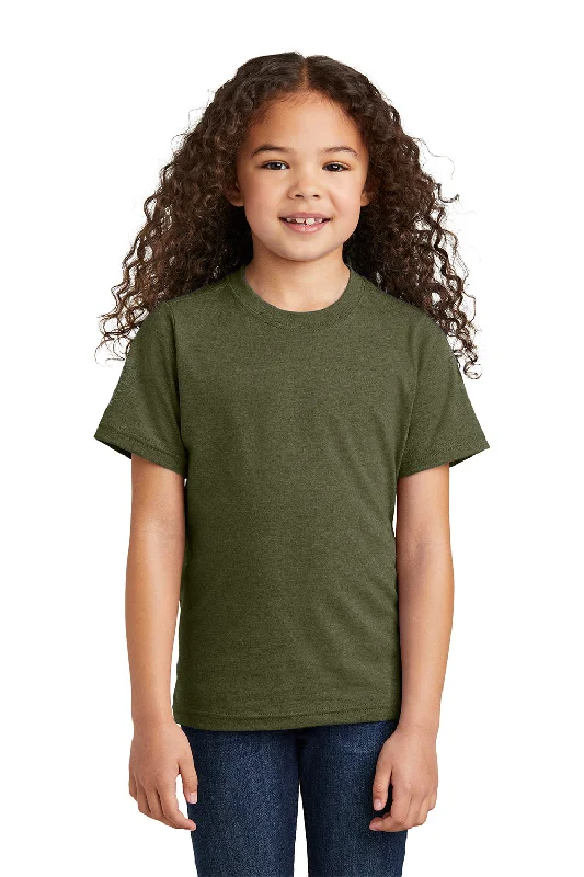 Port & Company Youth Short Sleeve Crewneck T-Shirt - Heather Military Green