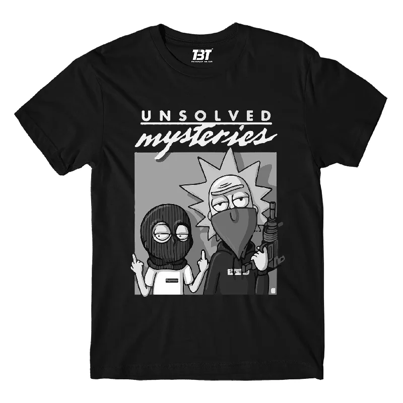 Rick and Morty T shirt - Unsolved Mysteries