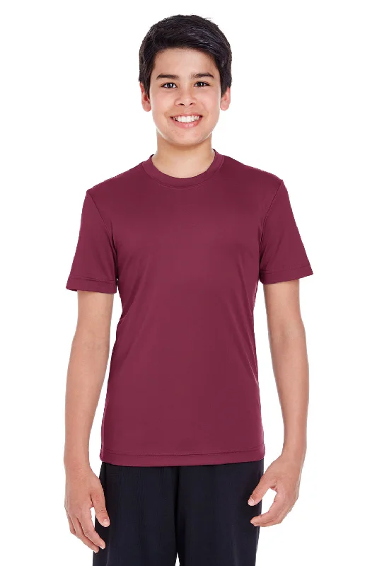 Team 365 Youth Zone Performance Moisture Wicking Short Sleeve Crewneck T-Shirt - Dark Maroon