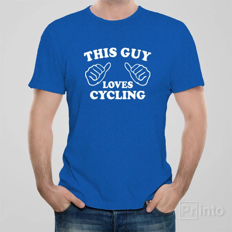 This guy loves cycling - T-shirt