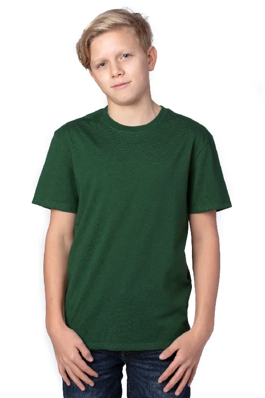 Threadfast Apparel Youth Ultimate Short Sleeve Crewneck T-Shirt - Forest Green