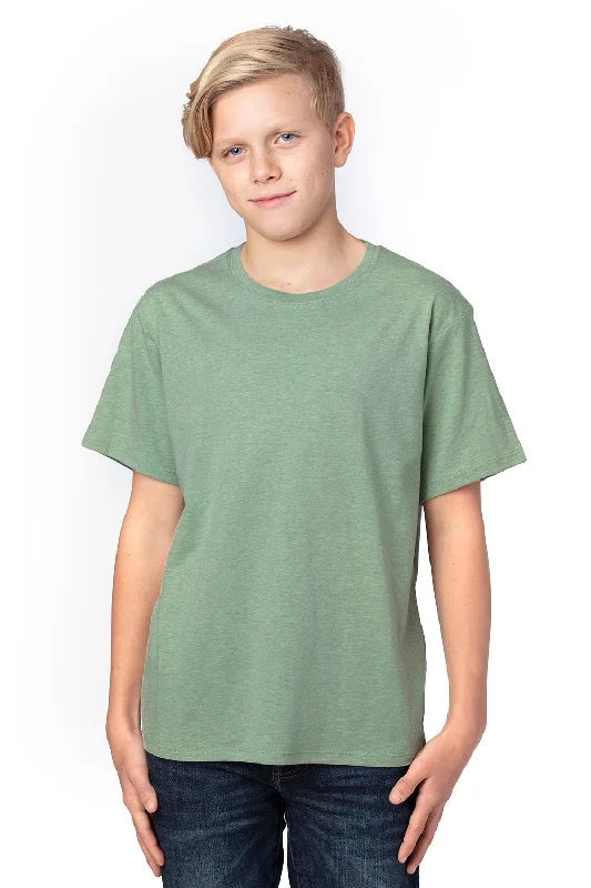 Threadfast Apparel Youth Ultimate Short Sleeve Crewneck T-Shirt - Heather Army Green