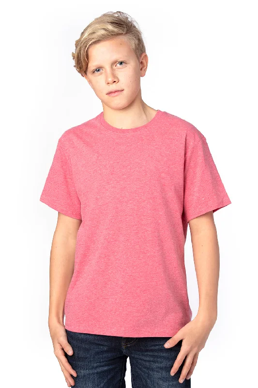 Threadfast Apparel Youth Ultimate Short Sleeve Crewneck T-Shirt - Heather Red