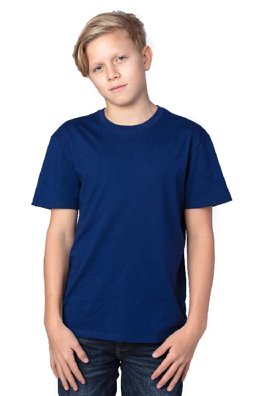 Threadfast Apparel Youth Ultimate Short Sleeve Crewneck T-Shirt - Navy Blue