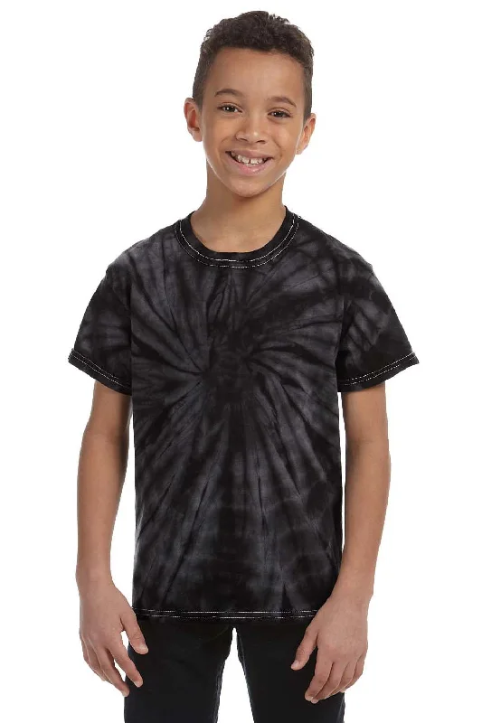 Tie-Dye Youth Short Sleeve Crewneck T-Shirt - Black