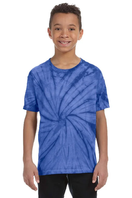 Tie-Dye Youth Short Sleeve Crewneck T-Shirt - Royal Blue