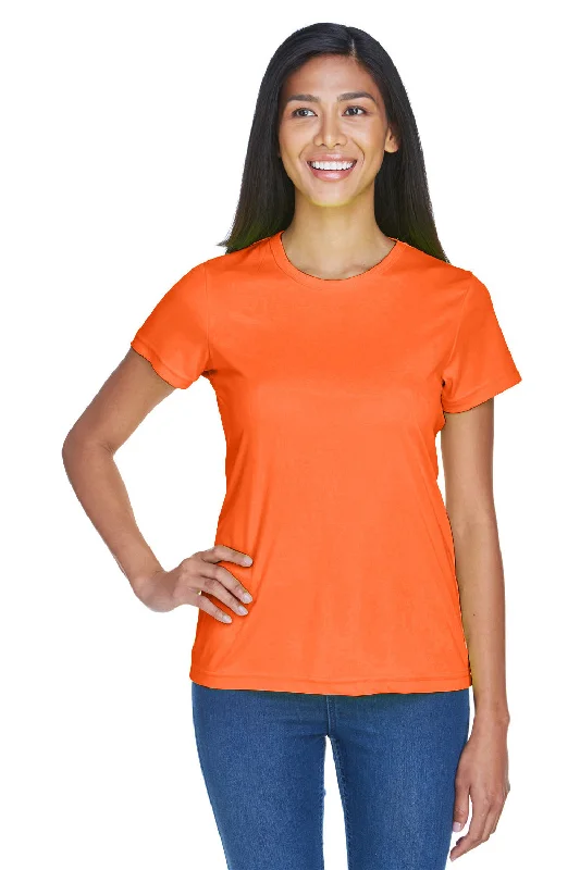 UltraClub Womens Cool & Dry Performance Moisture Wicking Short Sleeve Crewneck T-Shirt - Bright Orange