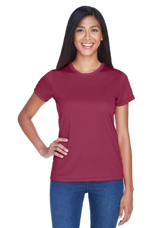 UltraClub Womens Cool & Dry Performance Moisture Wicking Short Sleeve Crewneck T-Shirt - Maroon