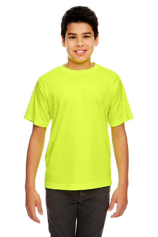 UltraClub Youth Cool & Dry Performance Moisture Wicking Short Sleeve Crewneck T-Shirt - Bright Yellow