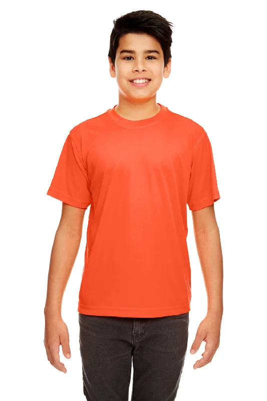 UltraClub Youth Cool & Dry Performance Moisture Wicking Short Sleeve Crewneck T-Shirt - Orange