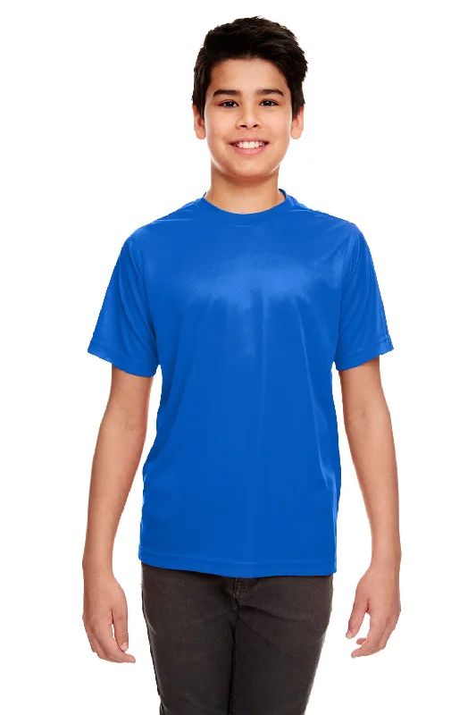 UltraClub Youth Cool & Dry Performance Moisture Wicking Short Sleeve Crewneck T-Shirt - Royal Blue