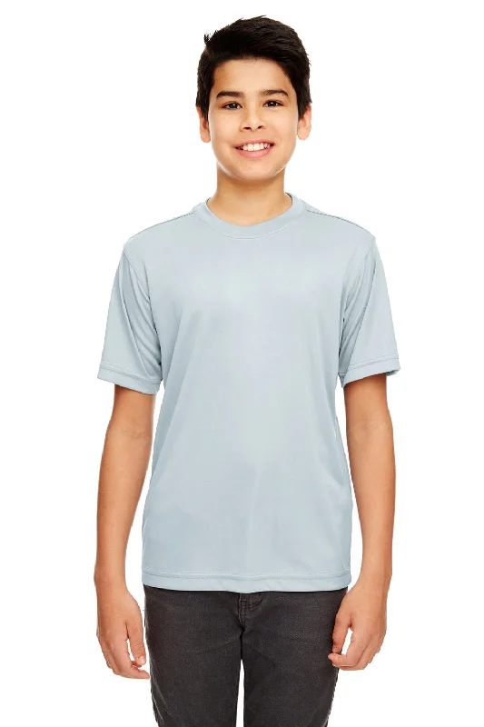 UltraClub Youth Cool & Dry Performance Moisture Wicking Short Sleeve Crewneck T-Shirt - Grey